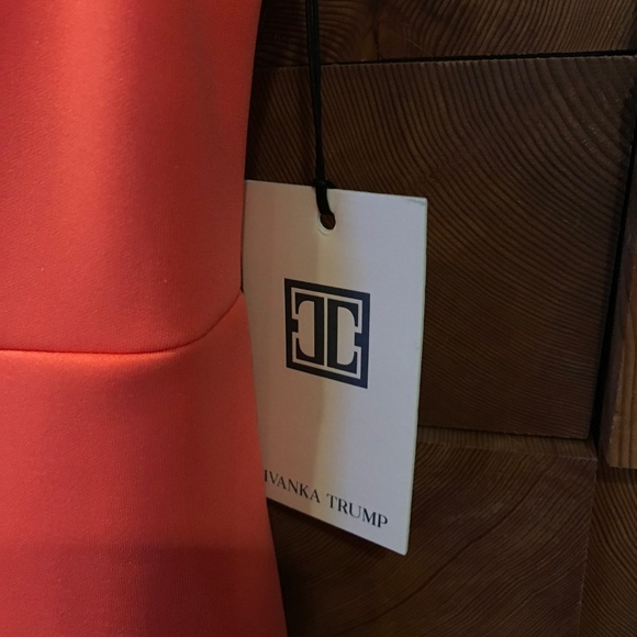 Ivanka Trump Coral Pleated Dress - Picture 5 of 6